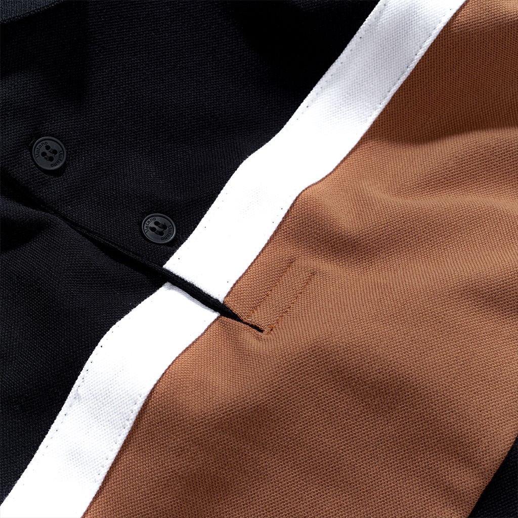 Áo polo nam đẹp MATANO 033 - Áo thun polo nam có cổ trụ bẻ, vải cá sấu cotton cao cấp 2 màu trắng đen phối kẻ ngang