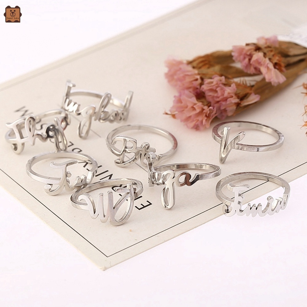 Nhẫn Mạ Bạc Khắc Tên Các Thành Viên Nhóm Bts