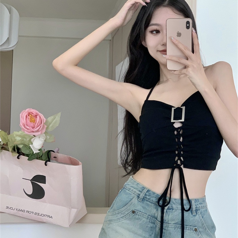 Áo Croptop Dây Rút Gợi Cảm Cho Nữ