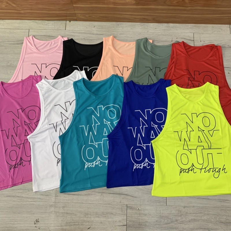 ÁO TANKTOP TẬP GYM NỮ, TANKTOP NO WAY OUT