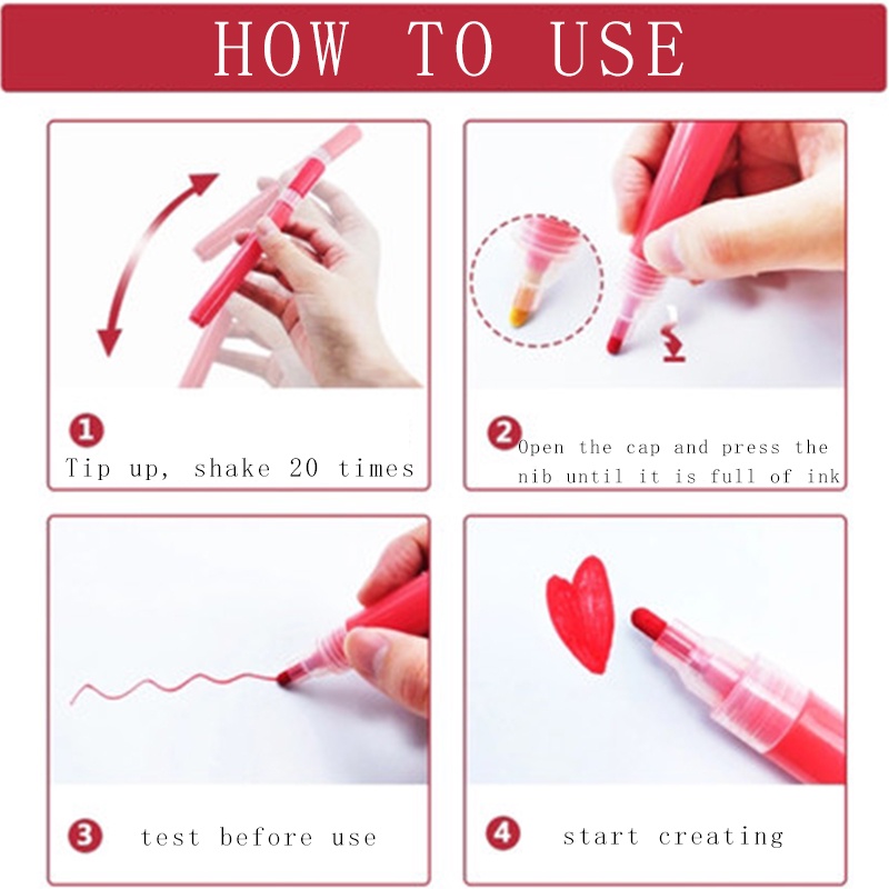 Bút Đánh Dấu Acrylic Màu Trắng Chống Nước Không Phai Nhanh Khô Dung Tích Lớn