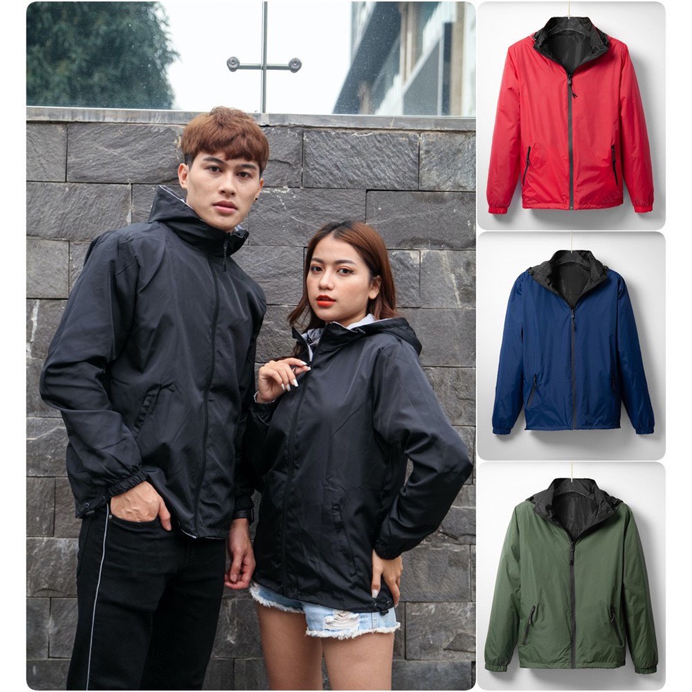 Áo gió hai mặt cao cấp hai lớp áo gió chống nước chống gió chống nắng phom trẻ trung loại cao cấp
