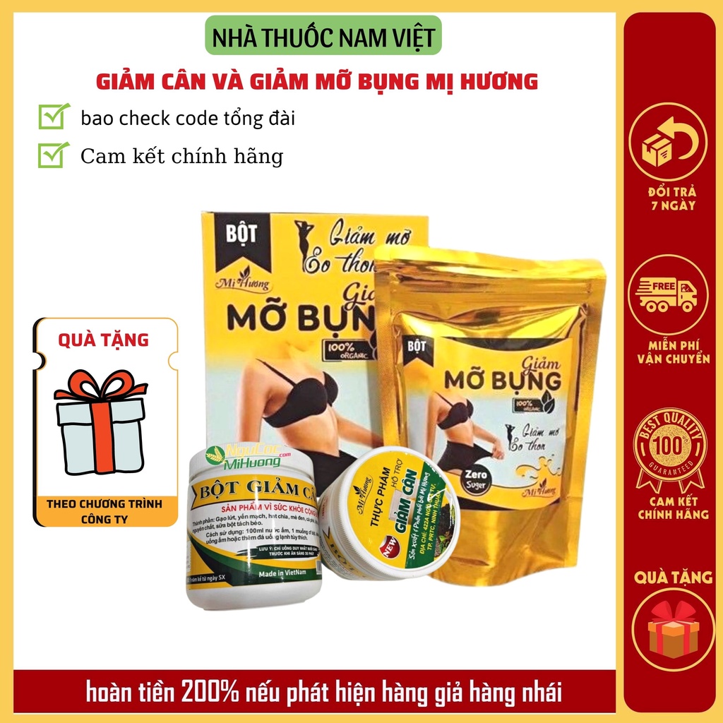 Bột Ngũ Cốc Giảm Cân Mị Hương - Giảm Mỡ Bụng Mị Hươn -Bột Tăng Vòng 1 Cấp Tốc