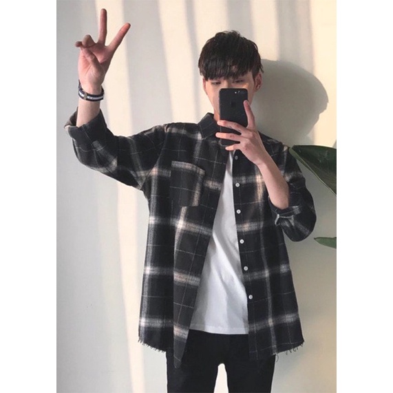 Áo Sơ Mi Kẻ Nam Hàng Si