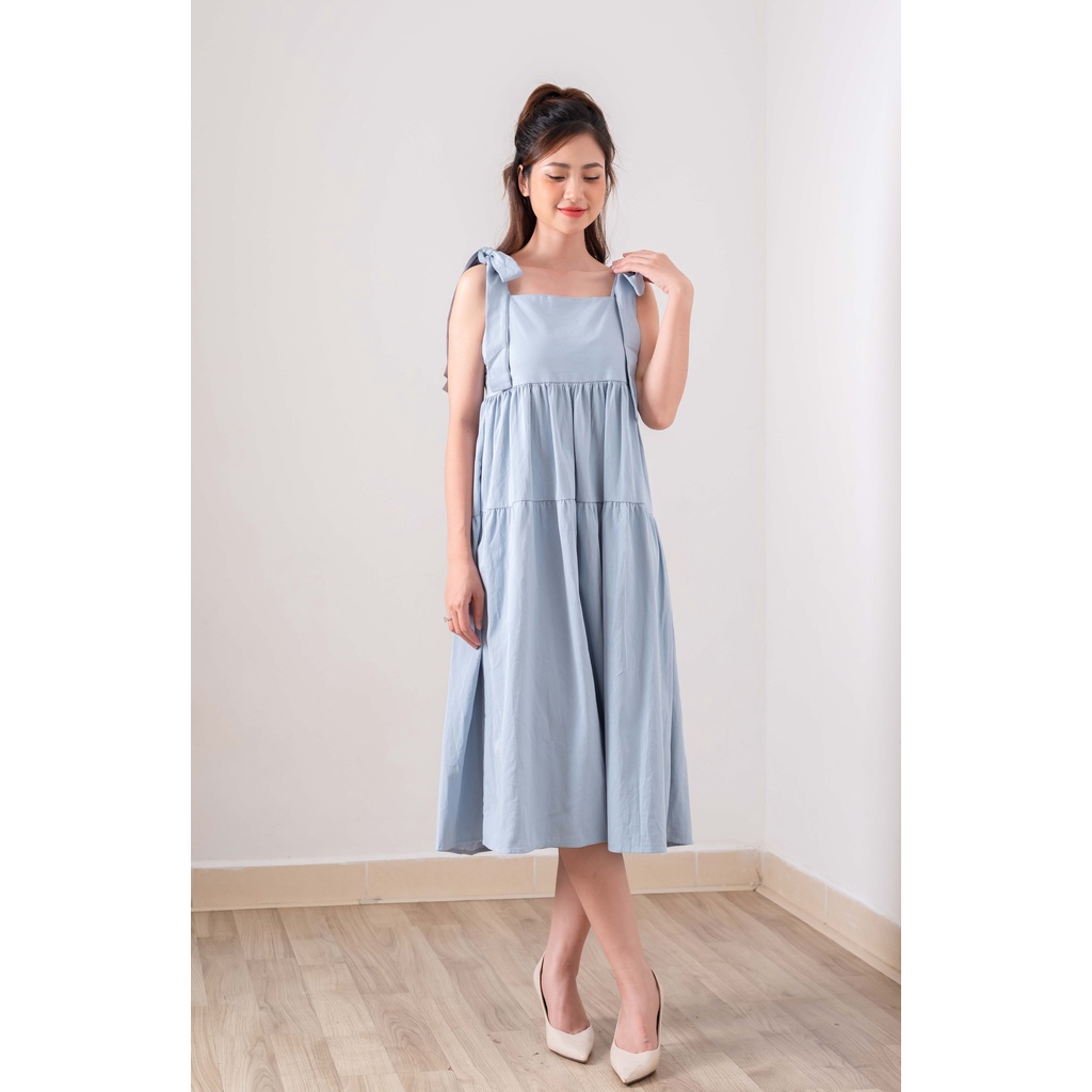 Đầm - váy hai dây babydoll thô thắt nơ 4 màu 1605 | WebRaoVat - webraovat.net.vn