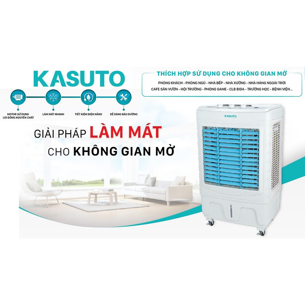 Quạt điều hòa làm mát không khí Kasuto KSA5000A công nghệ Nhật bản công suất lớn