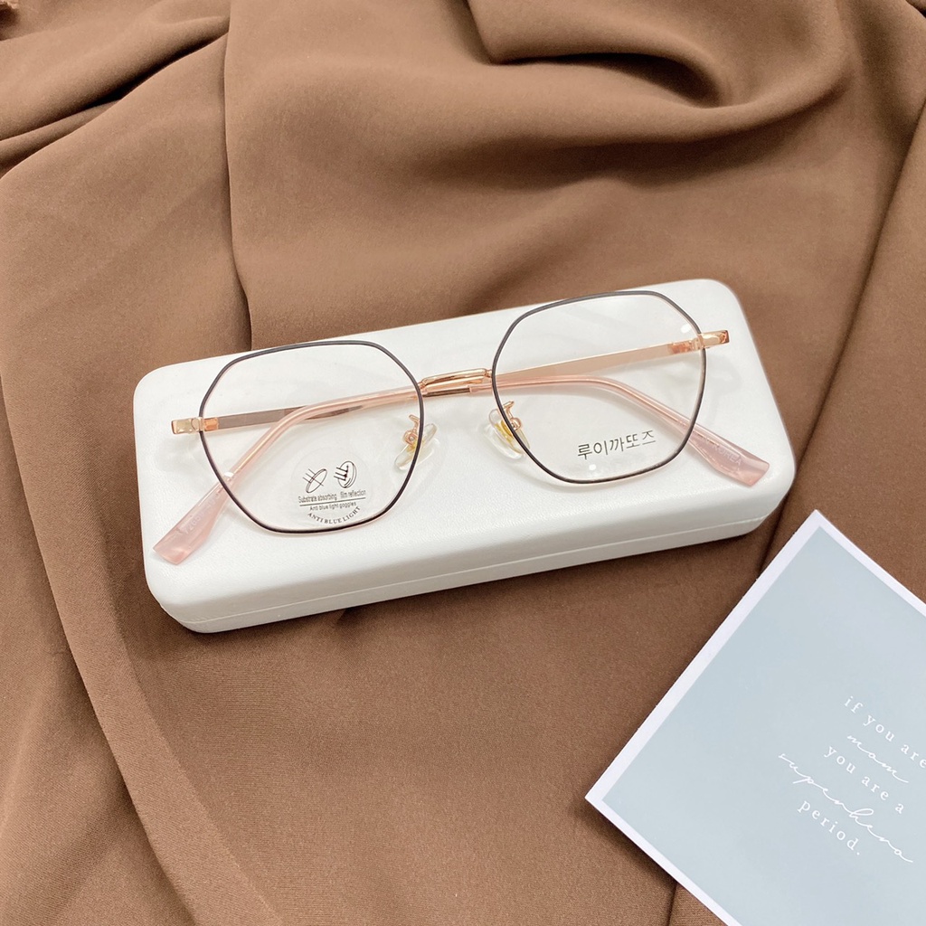 Mắt Kính Gọng Cận Cao Cấp Form Vuông 642 72616 Lyly Phong Cách Ulzzang Siêu Xinh - Hazo