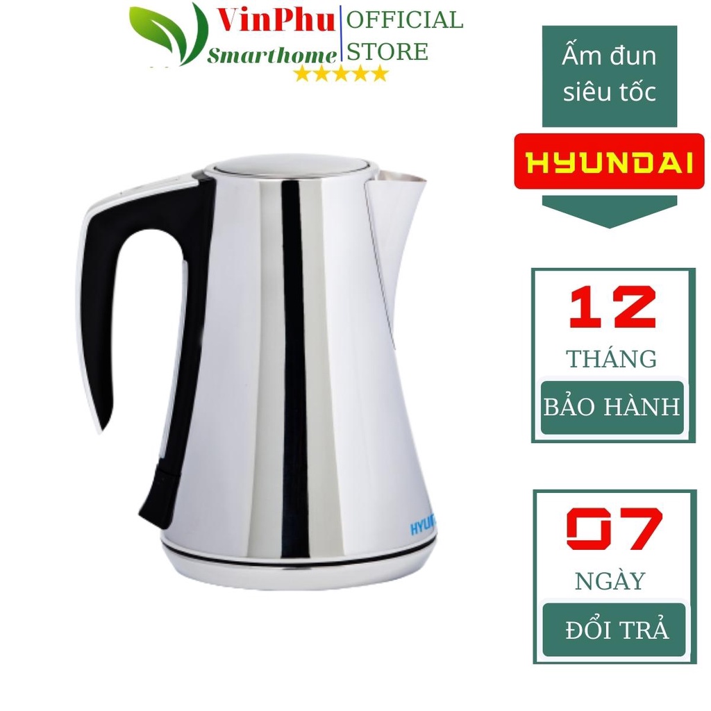 Ấm đun nước siêu tốc điện tử Hyundai HDE 5001S 1.7L thanh lịch, hiện đại VinPhu VP01; đun nhanh, bền, an toàn.