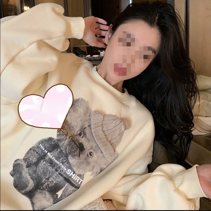 Áo sweater dáng rộng phong cách Hàn Quốc thời trang mùa thu cho nữ