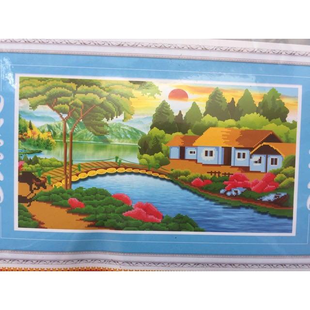 Tranh thêu 3d phong cảnh 8367