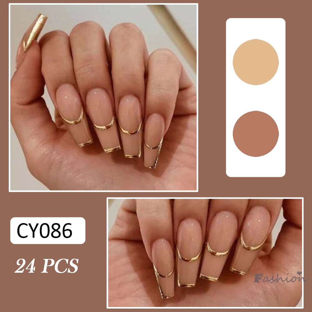 Miếng Dán Móng Tay Che Phủ Toàn Diện Kiểu Pháp Dùng Trong Dạ Hội / Tiệc Cưới / Lễ Tình Nhân