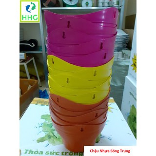 5 CHẬU NHỰA SÓNG TRUNG -CÓ MÓC TREO-