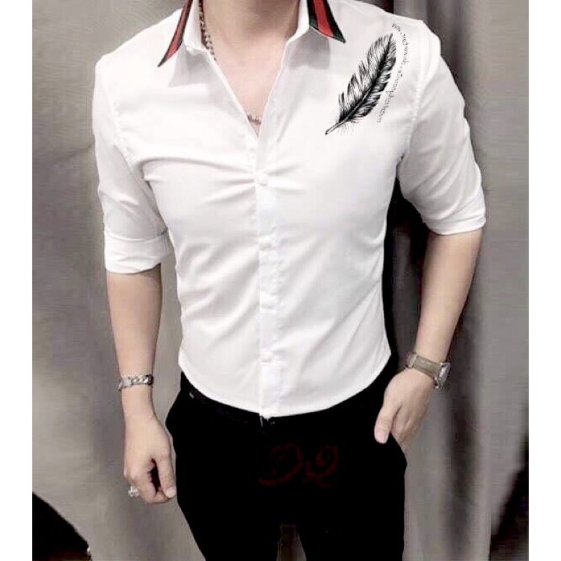 (FREESHIP) Sơmi nam thêu hình trẻ trung năng động | BigBuy360 - bigbuy360.vn