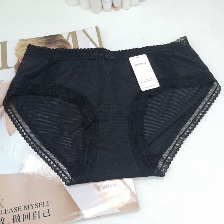 Quần lót thun kẻ viền ren cao cấp M5090