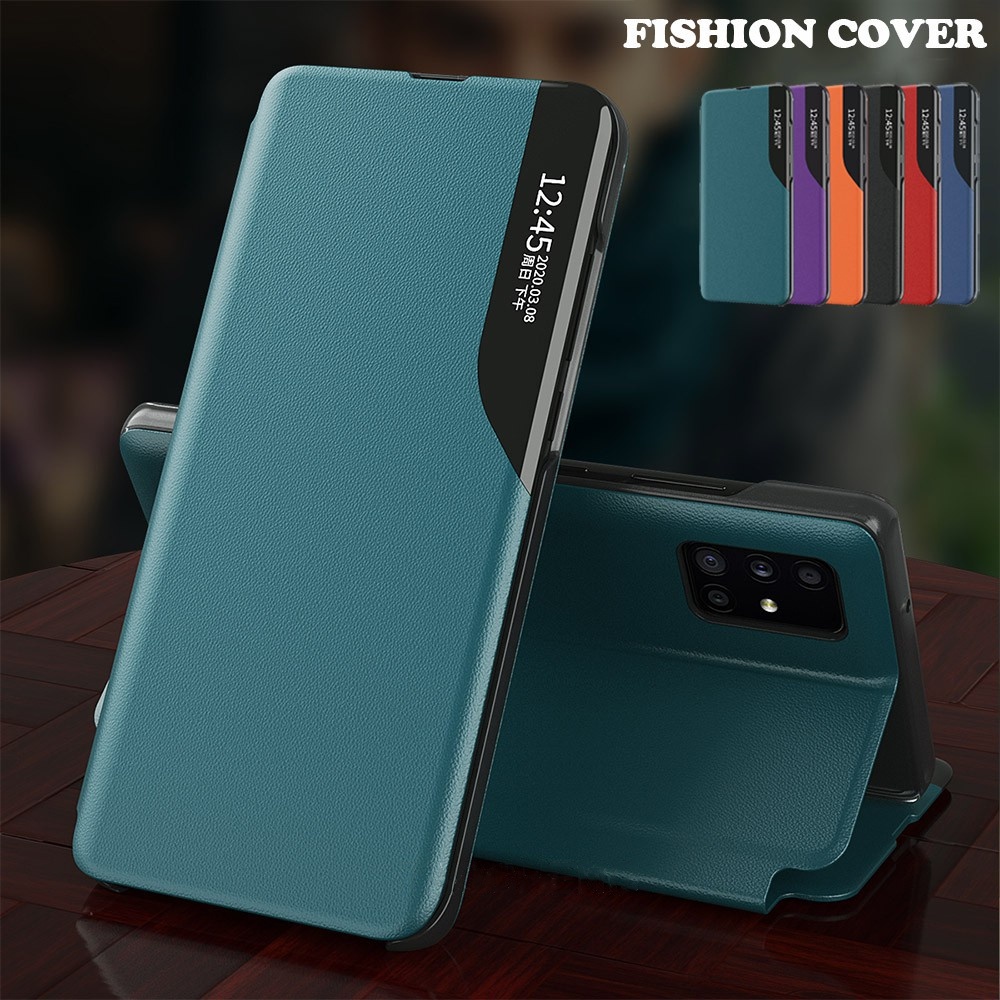 Ốp Lưng Samsung Galaxy A51 A71 5G A31 S10 Lite S10Lite Note 10Lite Phone Case Magnetic Adsorption Smart Mirror Leather Flip Cover Hard Shockproof Casing Bracket Stand
