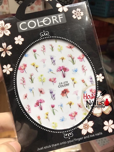 Sticker hoa - Phụ kiện Nail Giá Rẻ