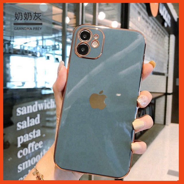 Ốp dẻo viền vuông giả IPhone 12 bảo vệ camera | BigBuy360 - bigbuy360.vn