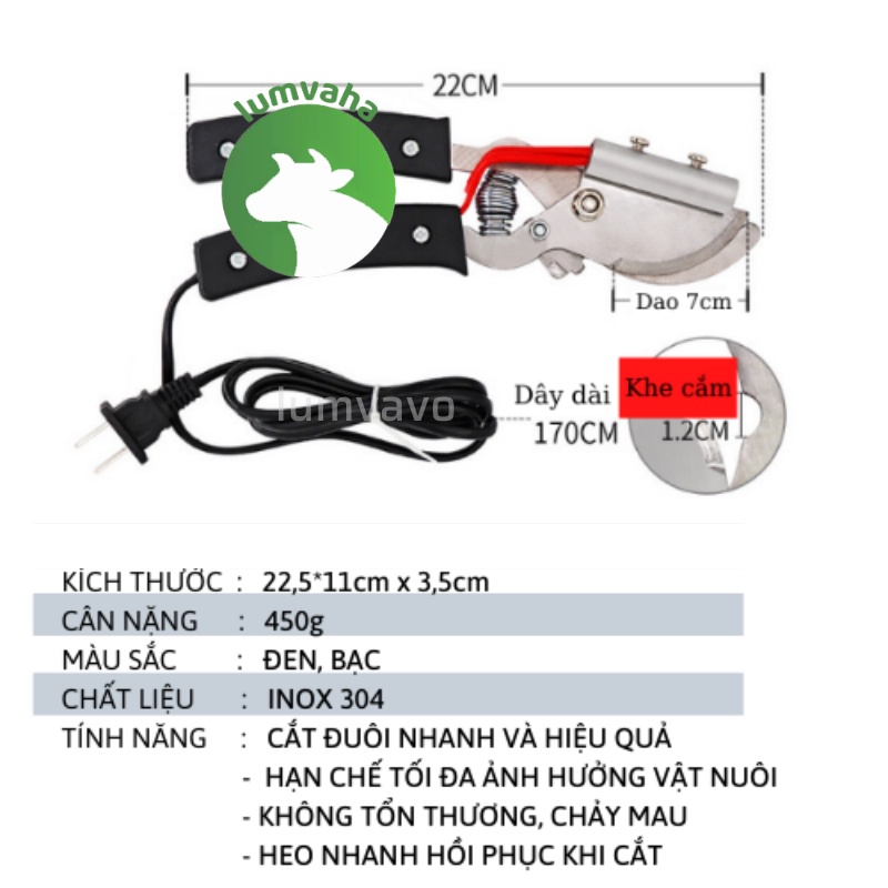 Kìm cắt đuôi lợn bấm đuôi heo không chảy máu có công tác VA31