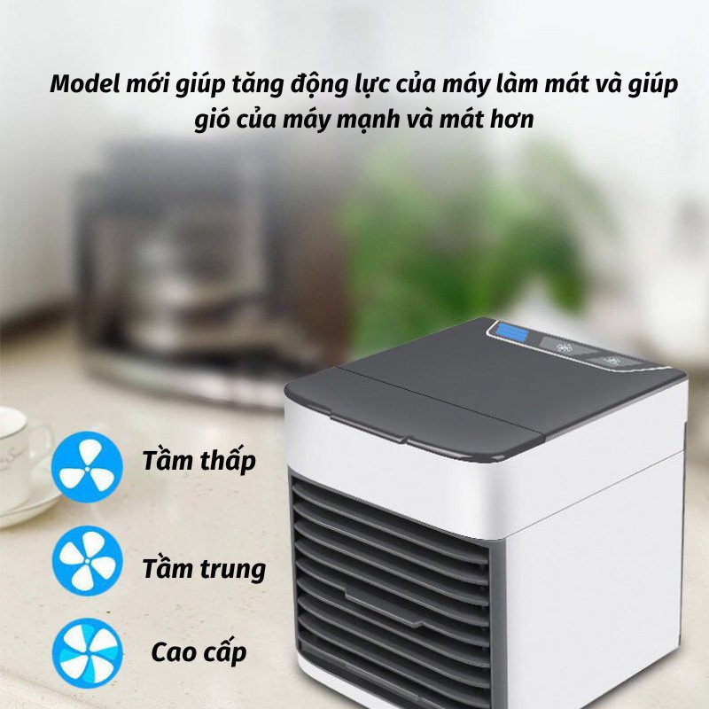 Quạt Hơi Nước Mini Để Bàn Quạt Điều Hòa Hơi Nước Phun Sương Siêu Mát Siêu Bền Đèn Rọi Ray Asaki