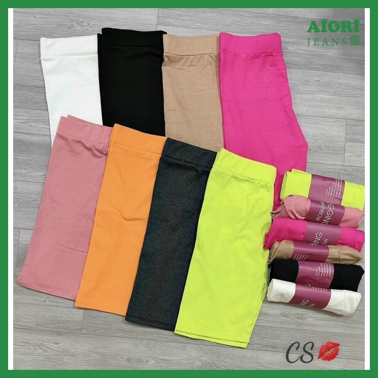 [SIÊU CO GIÃN+VOUCHER] Quần Legging Lửng, Quần Legging Ngố Đùi Loại 1 Thái Cạp Chun Vải Thun Cao Cấp Siêu Co Giãn