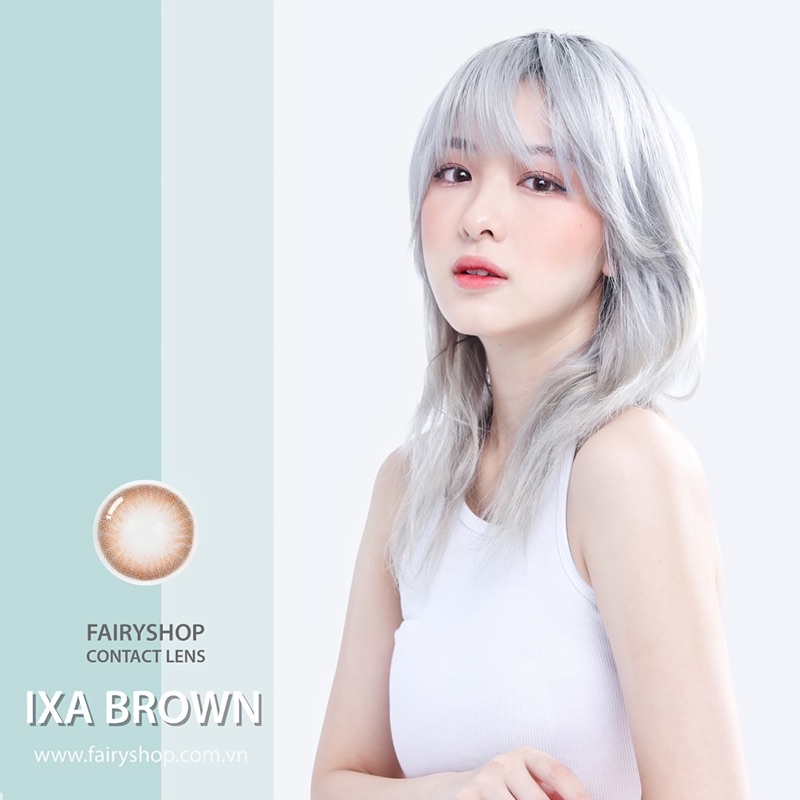 Áp tròng IXA BROWN 14.0mm - Kính Áp Tròng FAIRY SHOP CONTACT LENS độ 0 đến 6