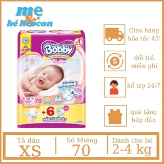 [Tặng Thêm 6 Miếng] Tả Dán Siêu Thấm BOBBY XS72 - (Hàng Chính Hãng) - mevabeheocon123