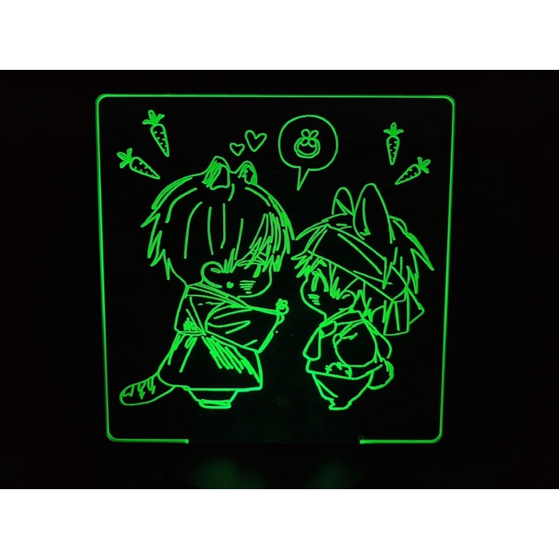 Đèn Led Manga Anime 3d, Đèn Ngủ Led Love Cute, Manhwa, Dễ Thương, No Love Zone
