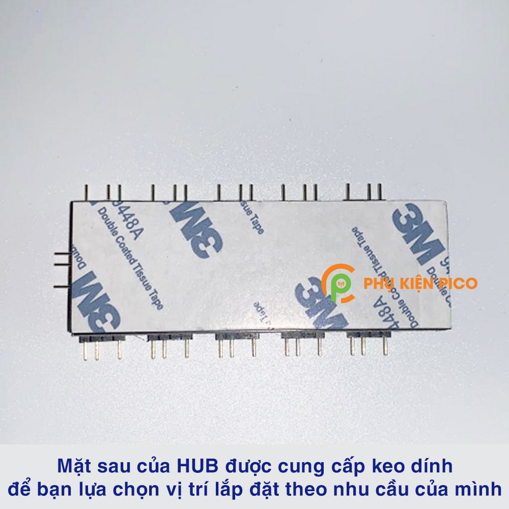 Hub chia ARGB 5V - Bộ chia led quạt ARGB 5V 3pin 10 cổng hỗ trợ Mainboard Gigabyte, Asus, MSI, Asrock