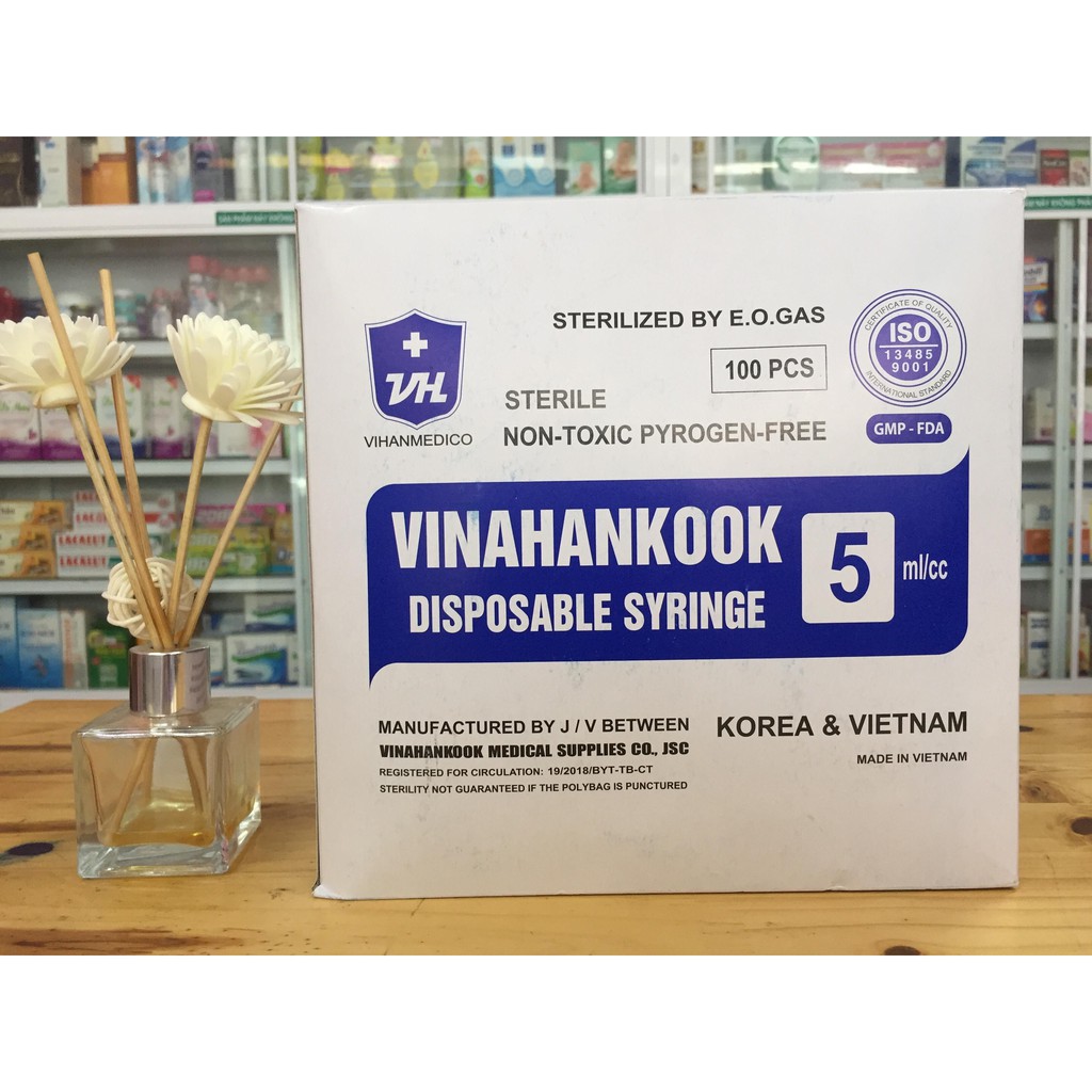 Bơm tiêm Vinahankook 1ml , 3ml, 5ml hộp 100c