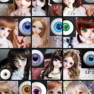 Mắt thủy tinh cao cấp cho bjd các size