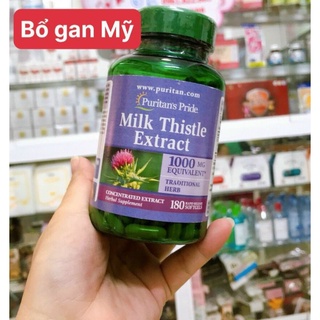 Viên uống bổ gan Milk Thistle Extract 1000mg của Mỹ lọ 180 viên cam kết chuẩn Mỹ
