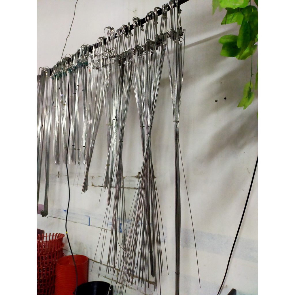 Set 10 móc inox đại treo lan 1,2m - Hàng loại 1 - ly to - Chống han rỉ 100%