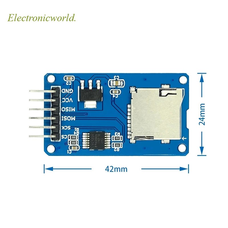 Mô Đun Đọc Thẻ Nhớ Micro Sd Tf Giao Diện Spi Với Chip Chuyển Đổi Cho Arduino