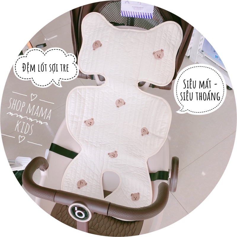 Tấm lót xe đẩy cho bé cotton mềm mại, thoáng khí, phong cách Hàn Quốc