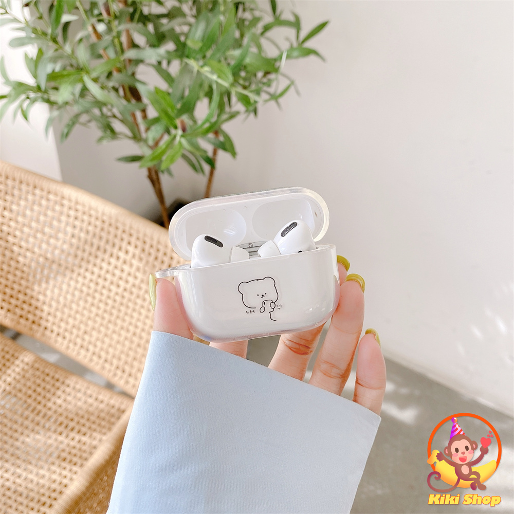 Vỏ Đựng Bảo Vệ Hộp Sạc Tai Nghe Airpods 1 / 2 Hình Chú Gấu Rilakkuma