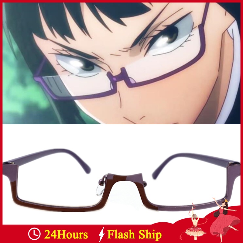 Mắt Kính Nửa Gọng Hóa Trang Anime Maki Zenin Màu Tím Cho Unisex