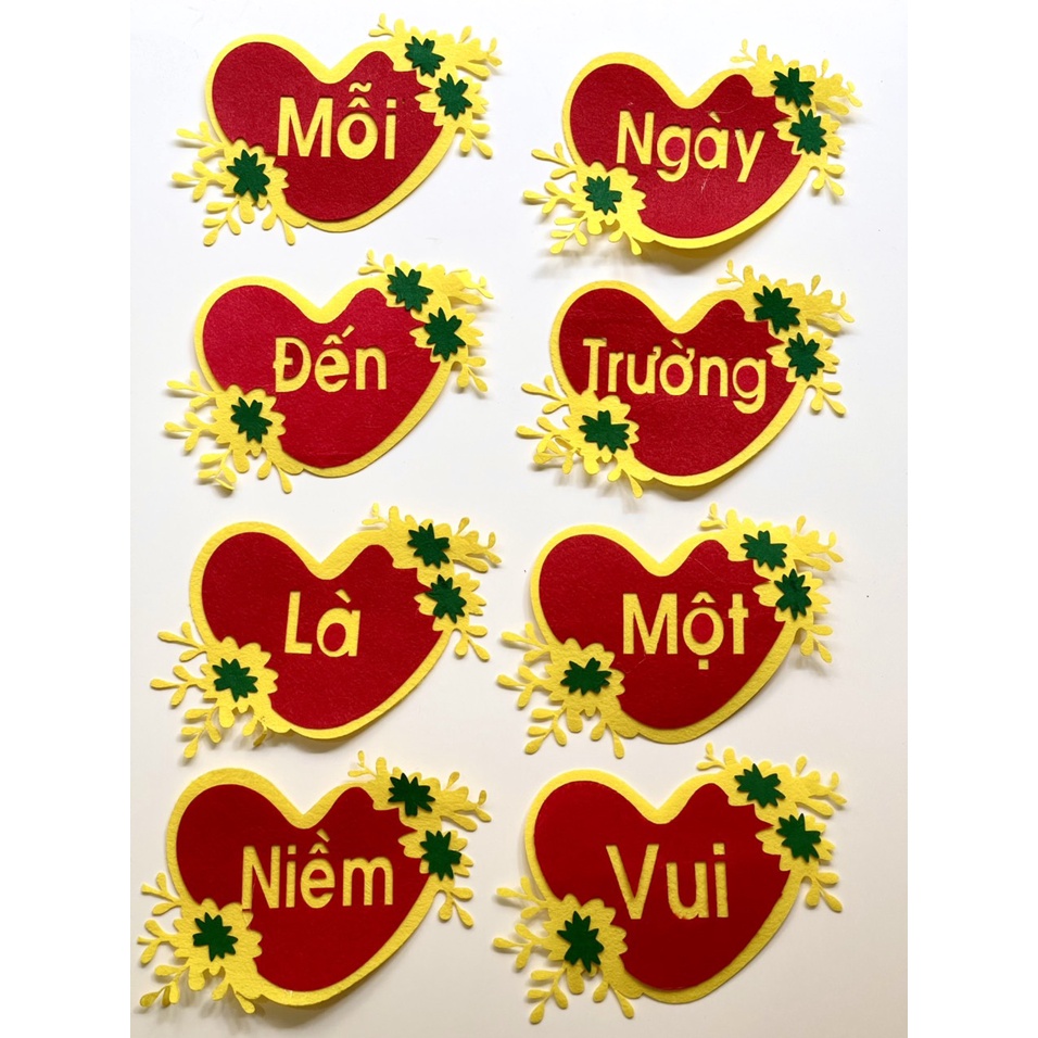 Tiêu đề lớp học vải nỉ ( mỗi ngày đến trường là một niềm vui)