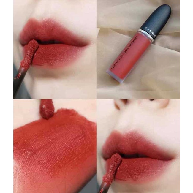 Son kem lì MAC 991 Devoted To Chili Màu Đỏ Đất, son Mac Powder Kiss Liquid chính hãng date mới nhất