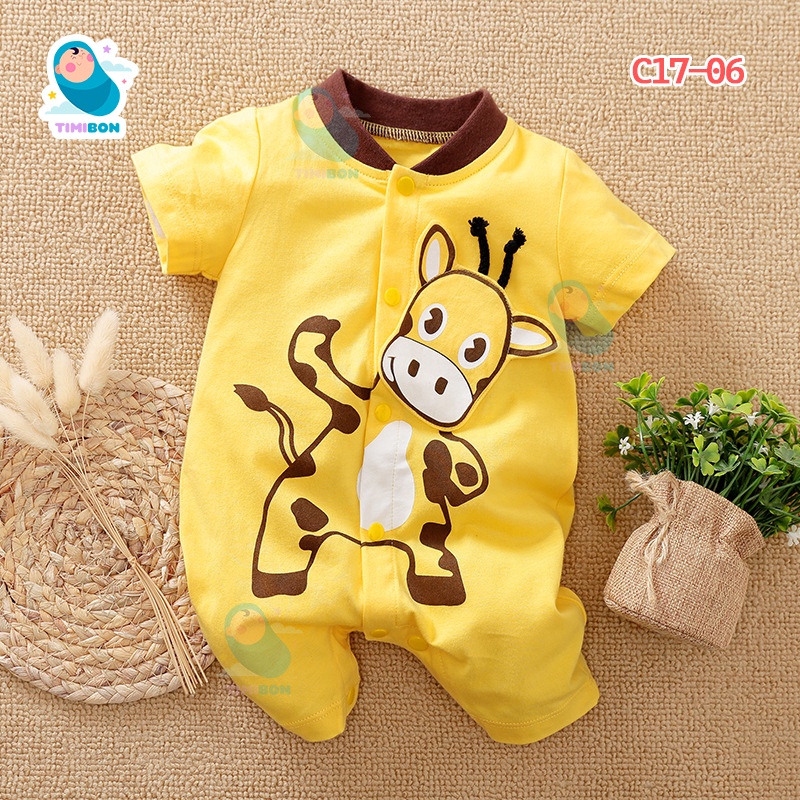 Bộ Đồ Liền Thân Hình Thú Chất Cotton Body Đùi Cho Bé Trai Bé Gái Quần Áo Trẻ Em Sơ Sinh [BDC17]