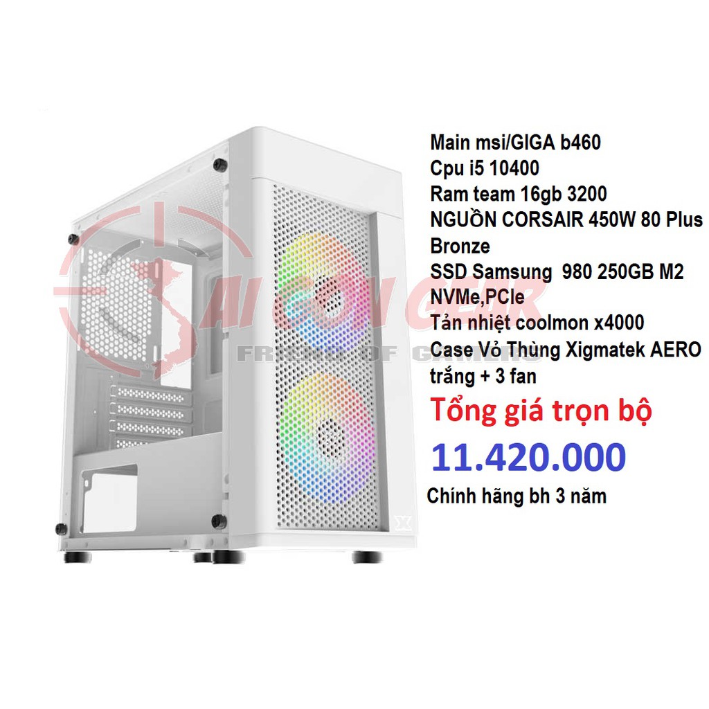 bộ máy vi tính i5 10400 chính hãng mới