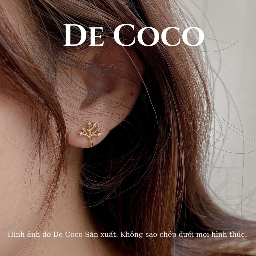 Khuyên tai bông tai bạc 925 Twinkle Tree decoco.accessories