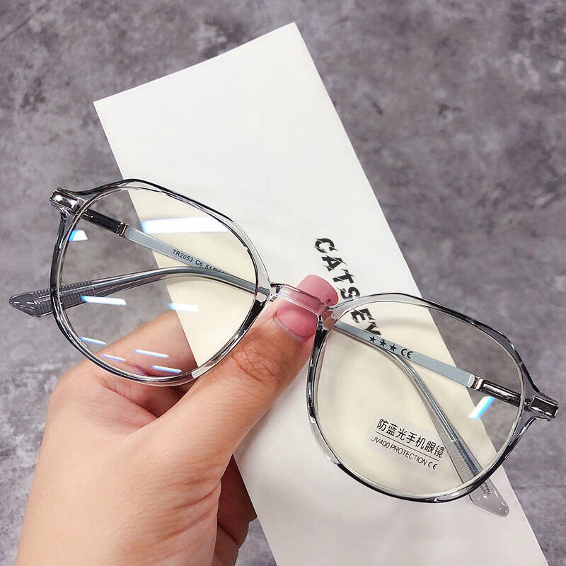 Gọng Kính Cận Nữ Màu Ghi Chống Bức Xạ Xanh [FREESHIP] Chống Tia Cực Tím, Chống Xước, Chống Bụi | BigBuy360 - bigbuy360.vn