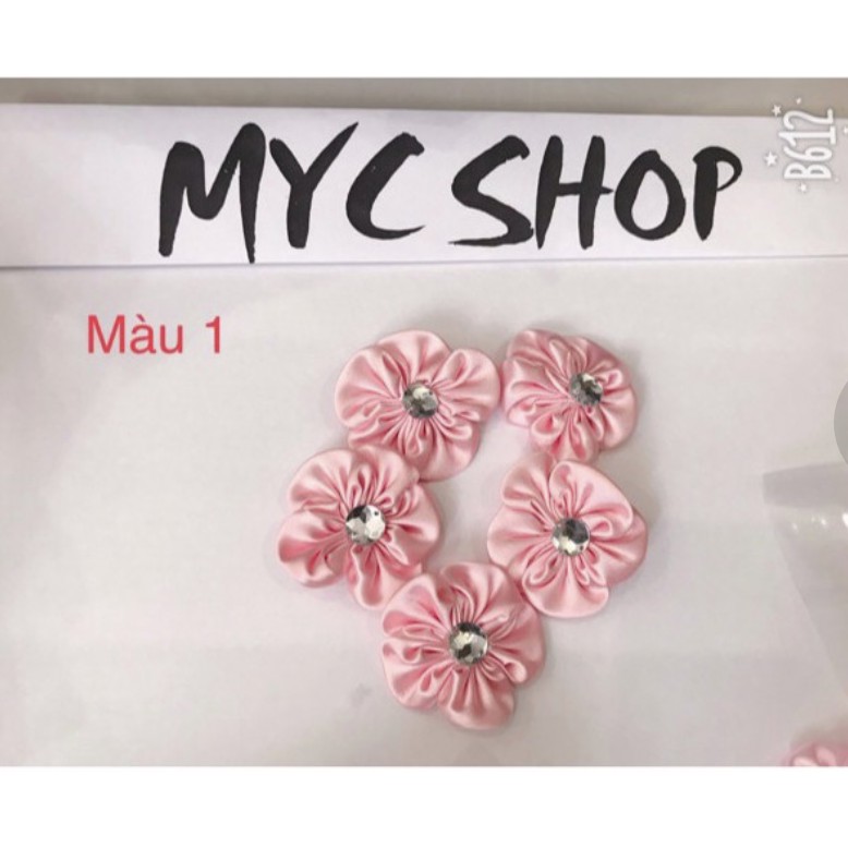 Hoa vải đính áo làm đồ handmade