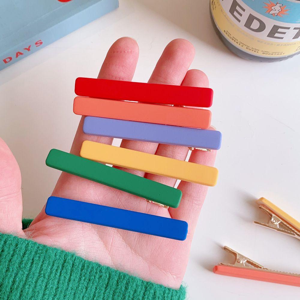 Kẹp Tóc Màu Sắc Cầu Vồng Ngọt Ngào Phong Cách Hàn Quốc