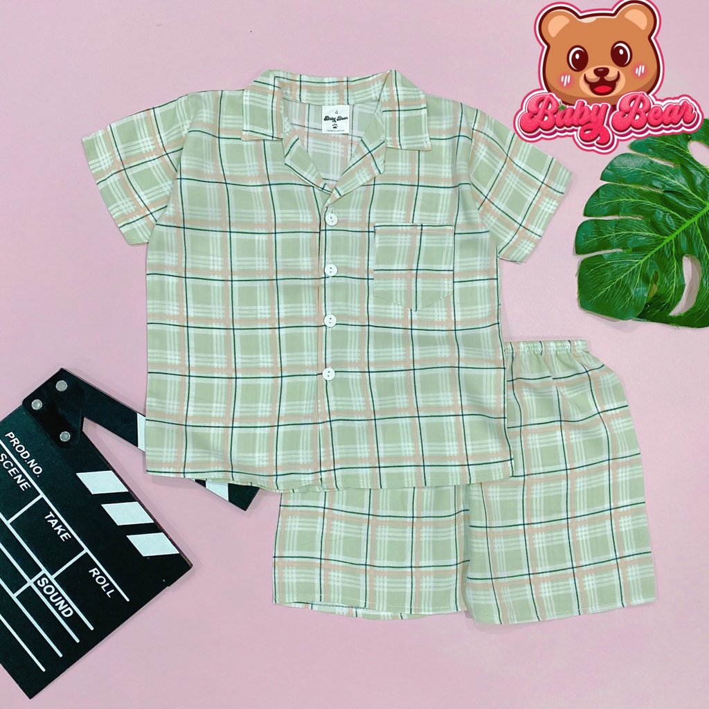 Đồ bộ tole Pijama đùi mặc nhà bé trai Baby Bear 8-50kg