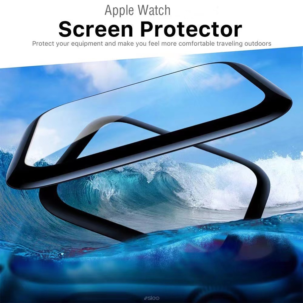 Miếng Dán 3D Trong Suốt Bảo Vệ Màn Hình Dùng Cho Apple Watch Series 7 6 5 4 41mm 45mm 38mm 40mm 42mm 44mm Ốp