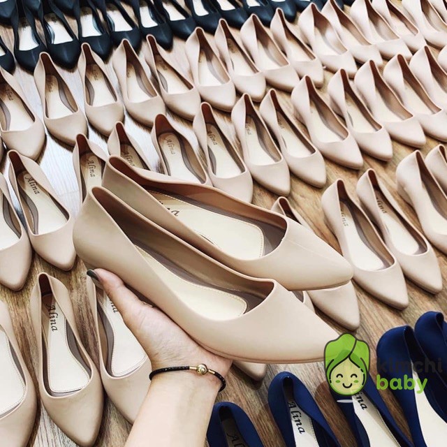 Giày Búp Bê Mũi Nhọn Cao Su ALINA (ảnh thật) | BigBuy360 - bigbuy360.vn