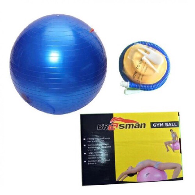 BÓNG TẬP YOGA/ GYM 65cm ( chính hãng BROSMAN) tặng kèm bơm