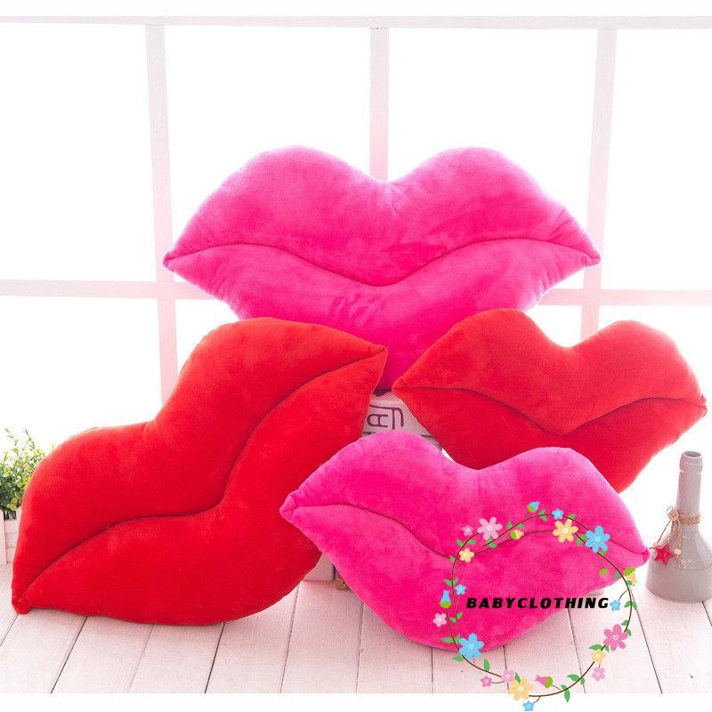 ღWSVღCotton Lip Shaped Pillow Case Sofa Waist Throw Cushion Cover Home Decor new hot