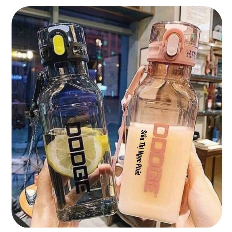 [ĐẸP XỈU] Bình Nước Phong Cách Thể Thao_bằng Nhựa Trong Suốt_ Khóa chống rò rỉ 700ml